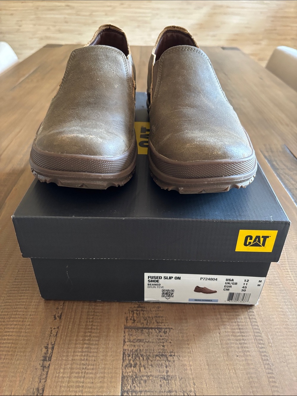 CAT Men’s Brown Fused Slip-On Work Shoe size 12 nwt nib new!